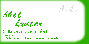 abel lauter business card